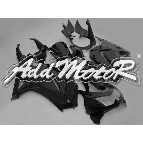 Injection molded fit ex250 250r 2008-2012 2009 2010 glossy black fairing 25w40