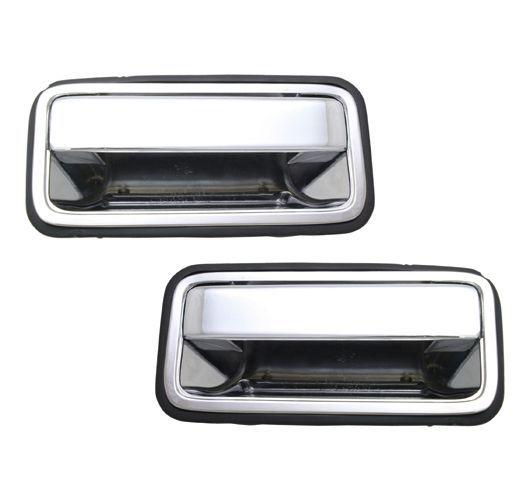 New rear door handles outside all chrome exterior zinc pair set chevy gmc