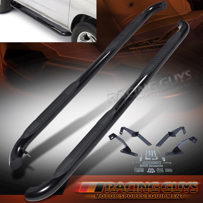 2001-2006 fit hyundai santa fe black side step rails nerf bar running board suv