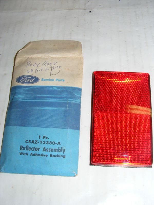 1968 ford fullsize rear body side reflector nos new old stock