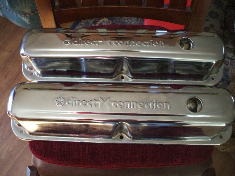 Direct connection chrome mopar small block valve covers