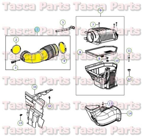 Oem clean air inlet duct 2011-2014 dodge charger chrysler 300 5.7l #4861940ac