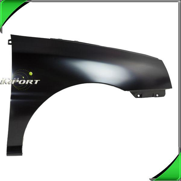 Right front fender primed black steel replacement fit 2003 kia rio no mldg hole