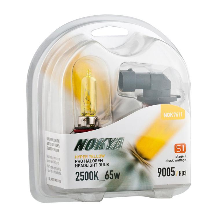 Nokya pro-halogen hyper yellow stage 1 9005 fog light replacement bulbs nok7611