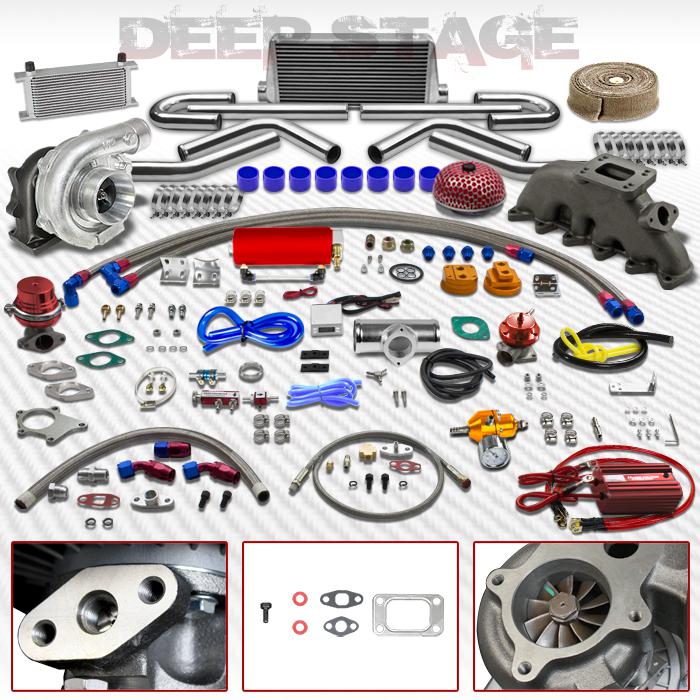 T04e t3t4 19pc turbo kit w/intercooler+manifold+wastegate 95-05 golf/94-04 jetta