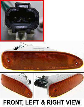 Amber lens new park light with bulbs right hand 240 rh passenger side b612053f00