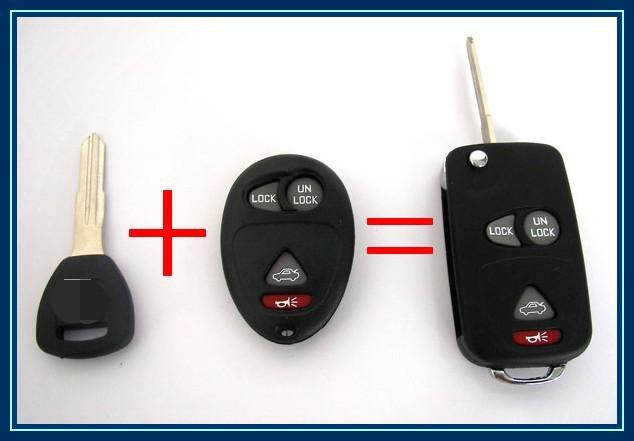 Folding remote key case shell for buick 3 buttons+panic