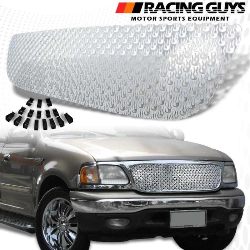 1999-2003 ford f150 flame pattern chrome grille insert expedition front grill