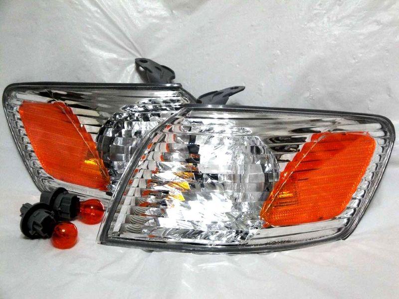 Toyota 00 01 camry corner turn signal parking light lamp w/2 bulbs rl h pair new