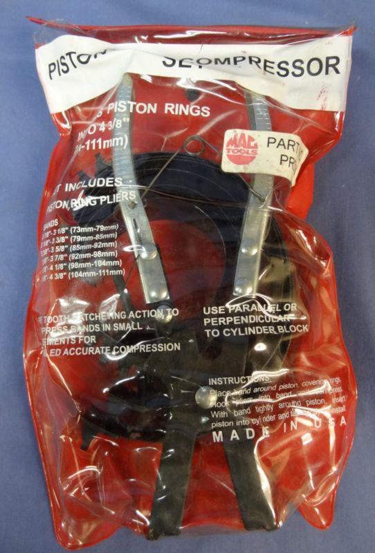 Mac tools piston ring compressor set prc144 2 7/8" to 4 3/8" 73mm-111mm tool