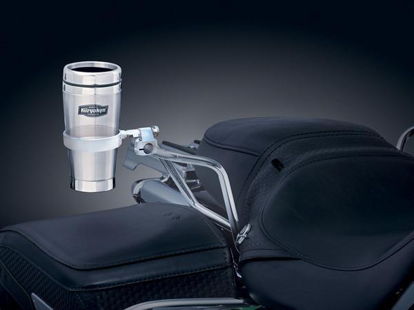 Kuryakyn passenger drink holder with stainless steel mug  1485