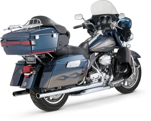 Vance & hines big shots dual full exhaust chrome harley-davidson flhr 10-13