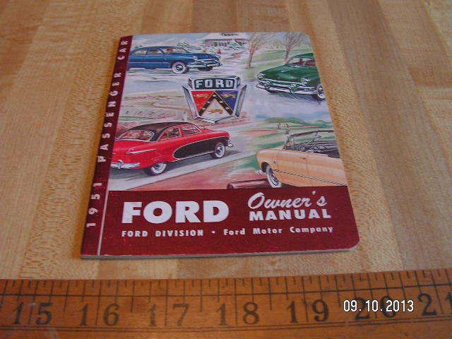 1951 ford original owner's / owners manual