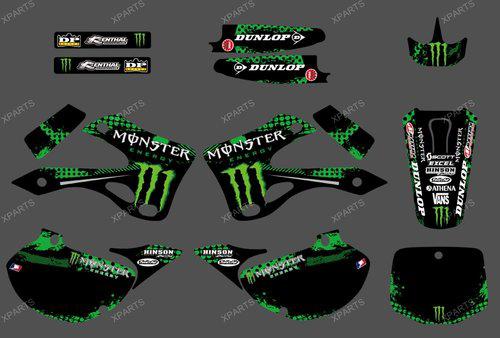 Team graphics decals stickers for kawasaki kx125 kx250 kx  125 1999 2000 01 2002