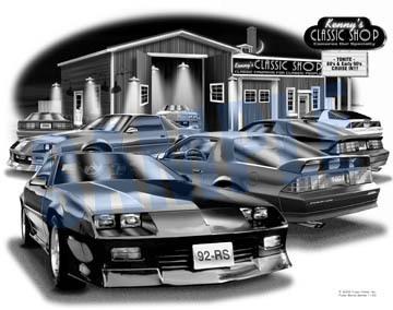 Camaro 87,91,92 rs,z28 muscle car auto art print   ** free usa shipping **