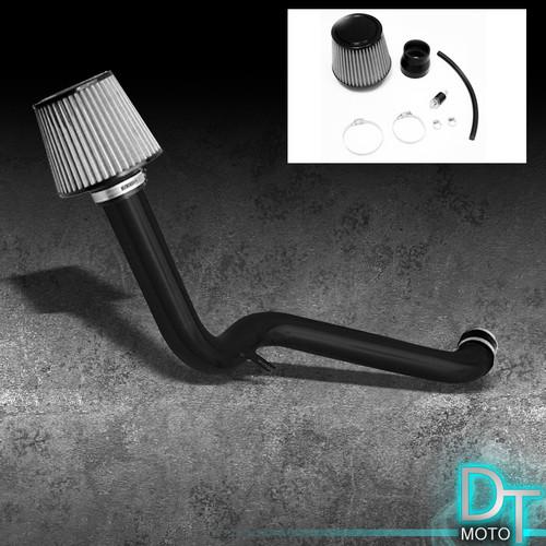 Stainless washable cone filter + cold air intake 94-97 accord 4cyl blk aluminum