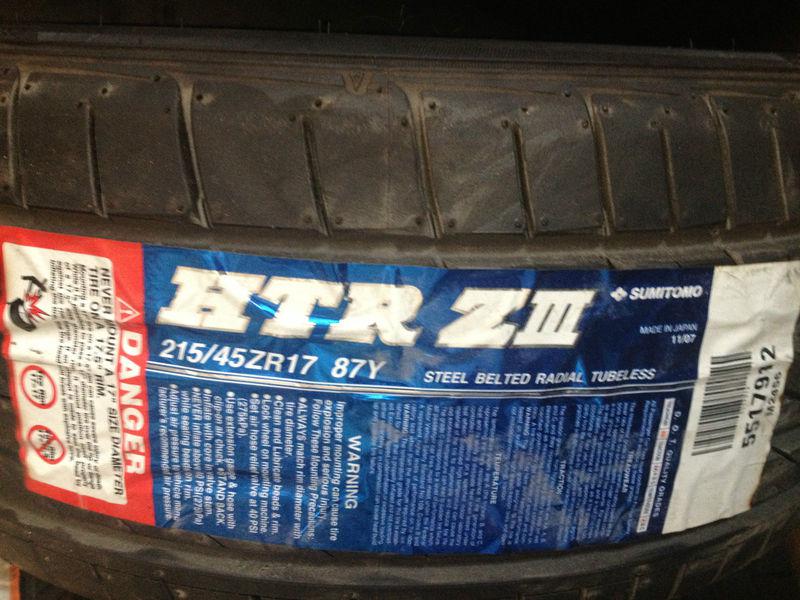 215 45 17 sumitomo tire htrz iii 21545r17 tire 1 new 17 sumitomo tire 215/45/17 