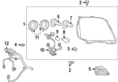 Gmc 25802839 genuine oem factory original headlamp assy bracket