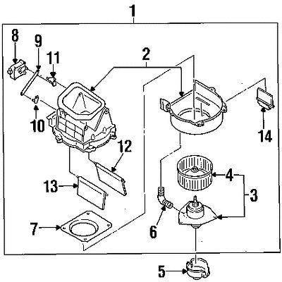 Nissan 272207j201 genuine oem factory original blower motor