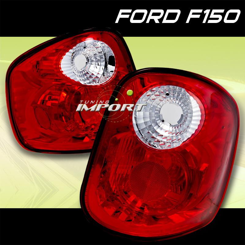 1997-2003 ford f150 f-150 all red euro style tail lights left+right new pair