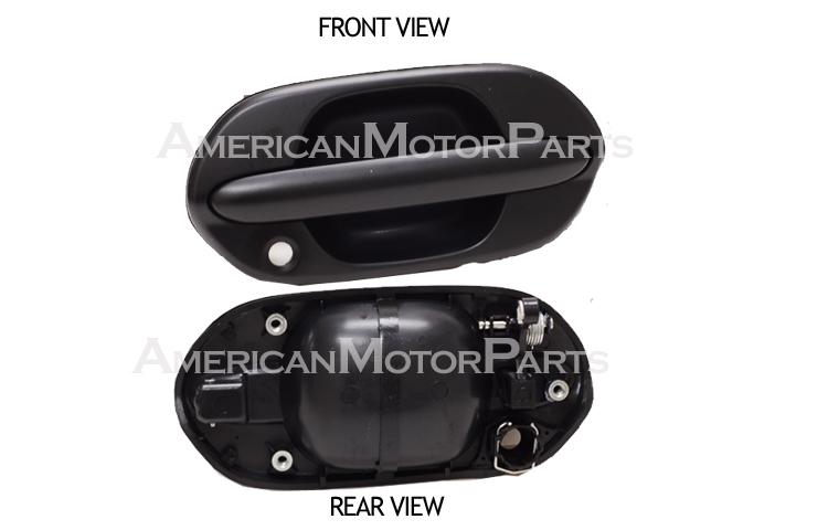 Right replacement outside frt texture door handle w/ keyhole 99-04 honda odyssey