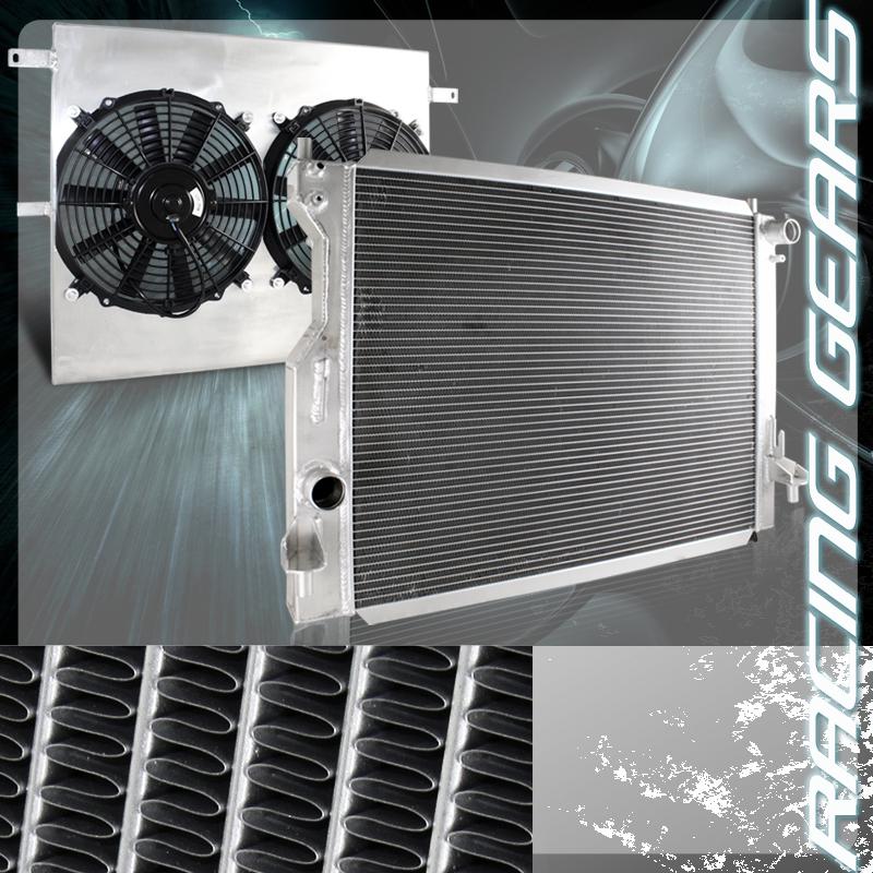 2005 - 2010 mustang manual transmission aluminum 3 core radiator + fan shroud