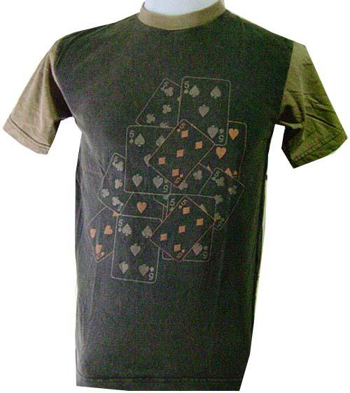 New vintage funky poker card casino royal heavy metal biker t-shirt mens sz xl