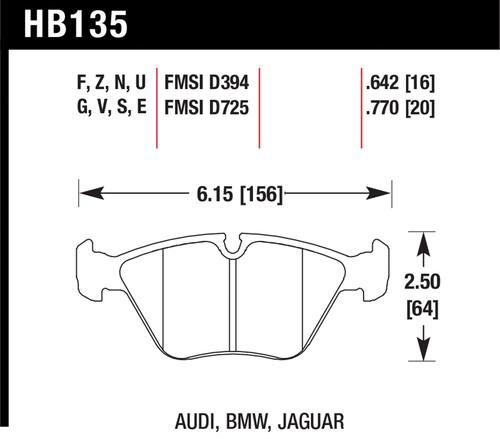 Hawk performance hb135n.770 disc brake pad