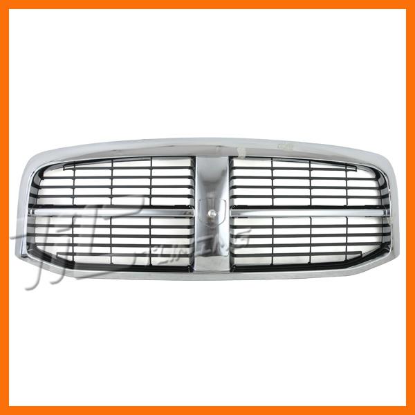 2006-2009 dodge ram 1500 chrome grille mega cab 2500 3500 painted black insert