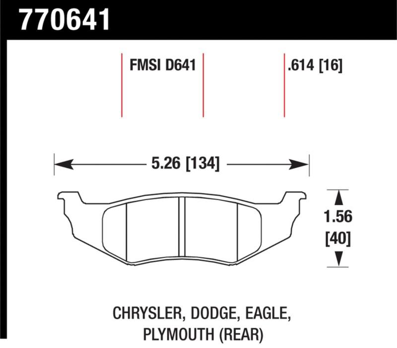 Hawk performance 770641 premium oes; disc brake pads