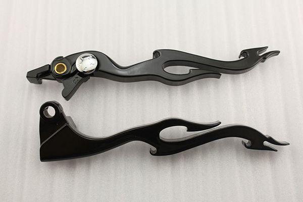 Black flame brake clutch levers for kawasaki ninja zx6r zx6rr zx9r zx10r zx12r