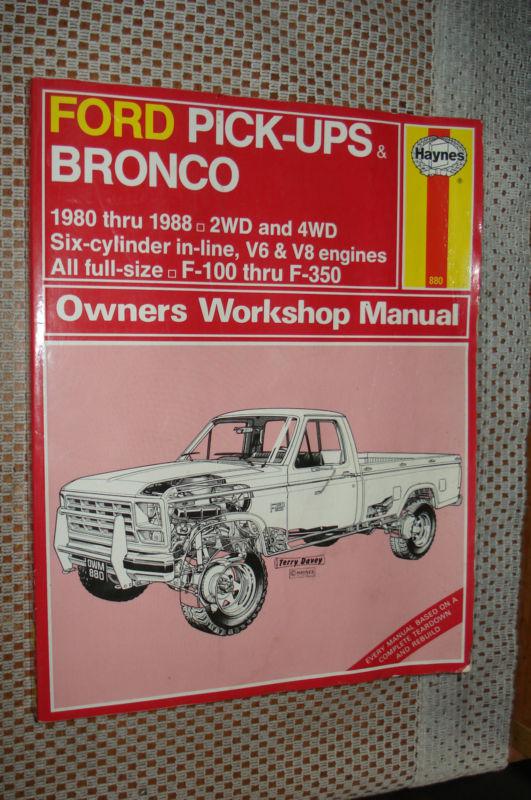 1980-1988 ford truck shop manual service book bronco f series and more repair