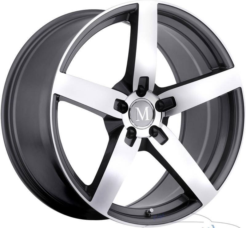 1 - 17x8 mandrus arrow 5x112 +25mm mirror gunmetal rim wheel inch 17"