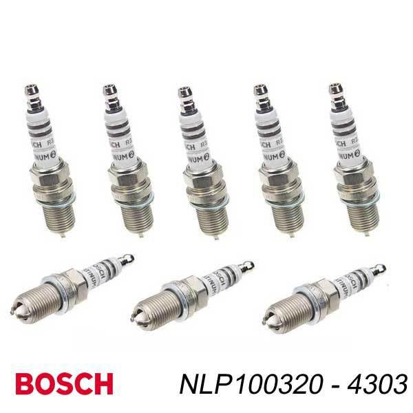 Land rover spark plugs set discovery ii 2 range 99-02 p38 nlp100320 bosch #4303