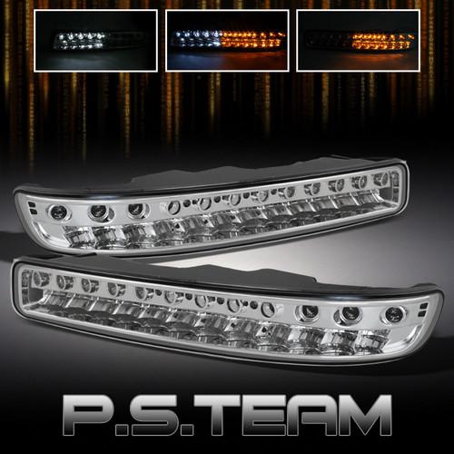 99-06 gmc sierra yokon pickup chrome led signal bumper lights lamps left + right