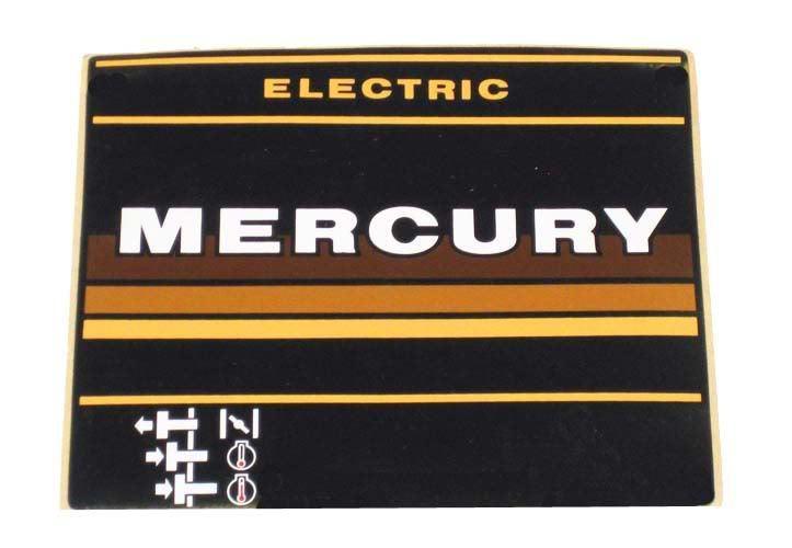 Mercury marine outboard ob decal electric black max oem vintage