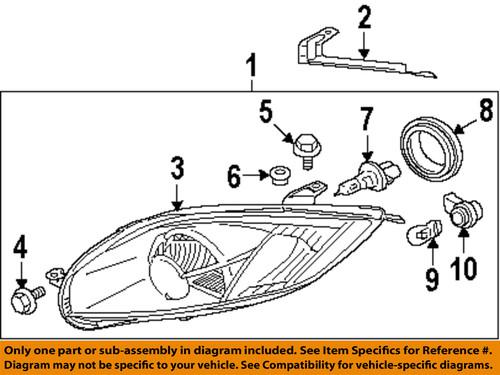 Mitsubishi oem 8301a508 headlight-headlamp assembly