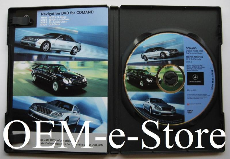 2004 2005 mercedes benz cl500 cl600 cl55 amg comand navigation dvd map us canada