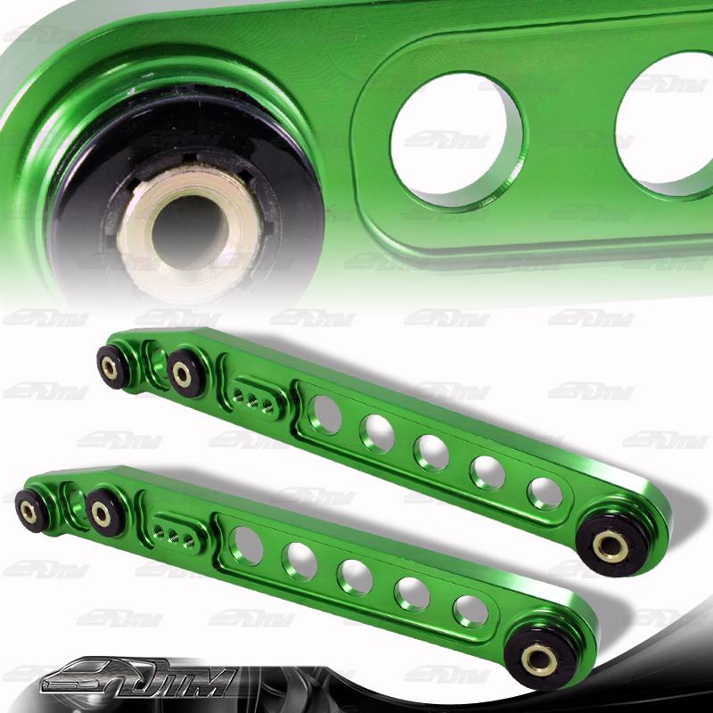 1996-2000 honda civic jdm green aluminum rear suspension lower control arms