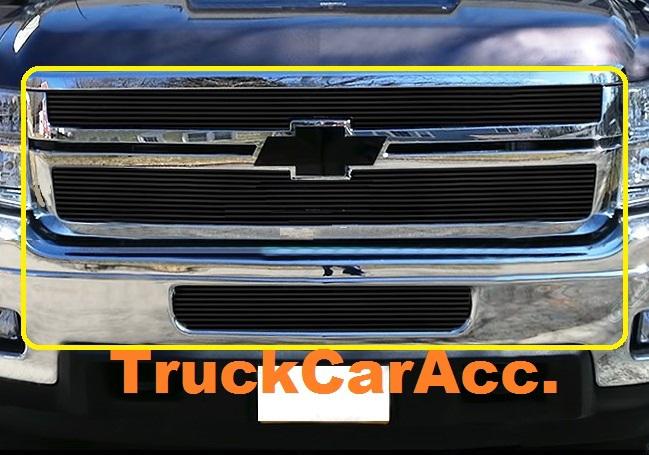 11 12 13 chevy silverado 2500/3500 hd black billet grille grill insert 2011~2013