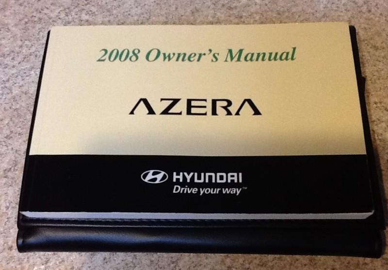 2008 08 hyundai azera  owners manual