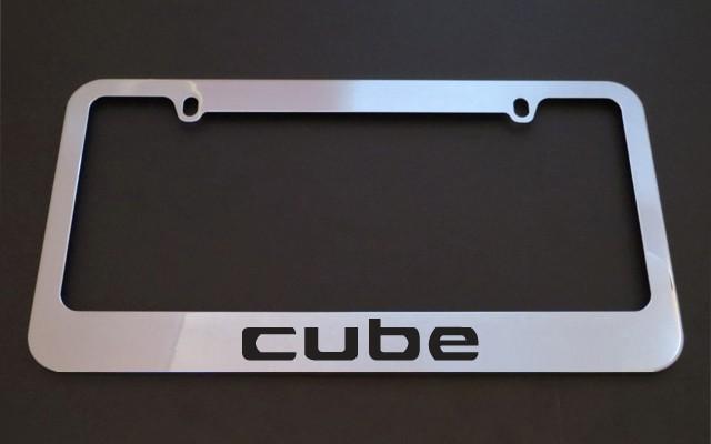 1 brand new nissan cube chrome metal license plate frames + screw caps