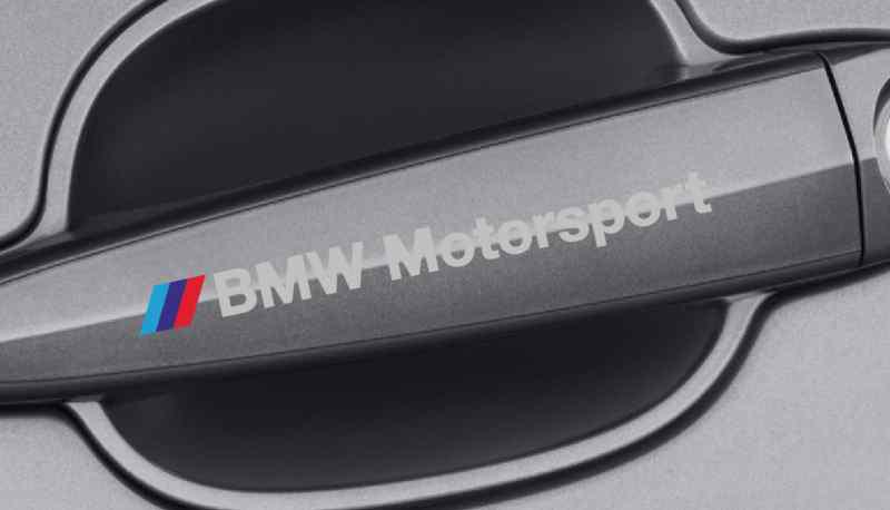 Bmw motorsport door handle silver decal sticker m3 m5 dtm s14 e30 e46 e92 b2s