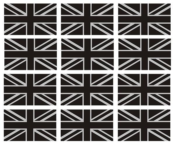Britain subdued union jack flag decal 12 2"x1.2" british uk hard hat sticker zu1