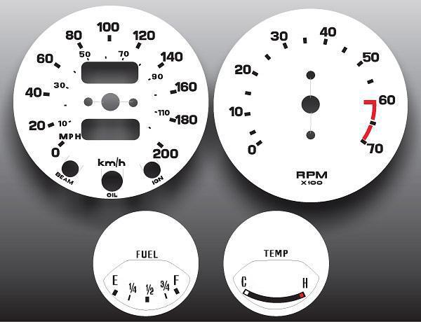 1970-1974 triumph spitfire metric kph kmh instrument cluster white face gauges