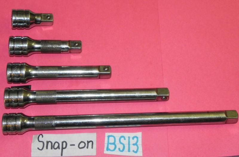 Snap-on 434900 5 pc. 1/2" drive ratchet extension set mechanic tool (bs13) nice