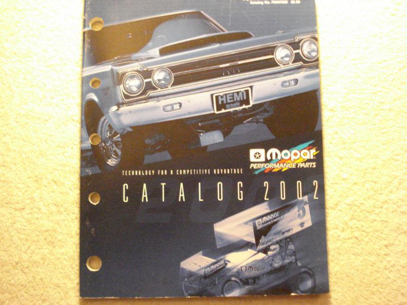 2002  mopar factory performance parts catalog dodge plymouth chrysler