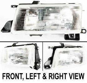 Clear lens new head lamp with bulbs left hand halogen lh driver side 8115016510