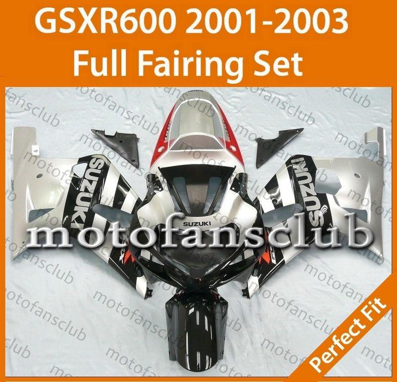 Fit suzuki gsxr 600 01 02 03 gsx-r 2001 2002 2003 fairing kit bodywork k1 #02 b