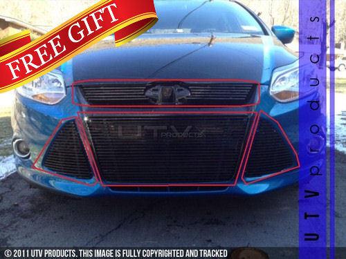 2012 ford focus 4pc combo black billet grille kit new usa custom 12